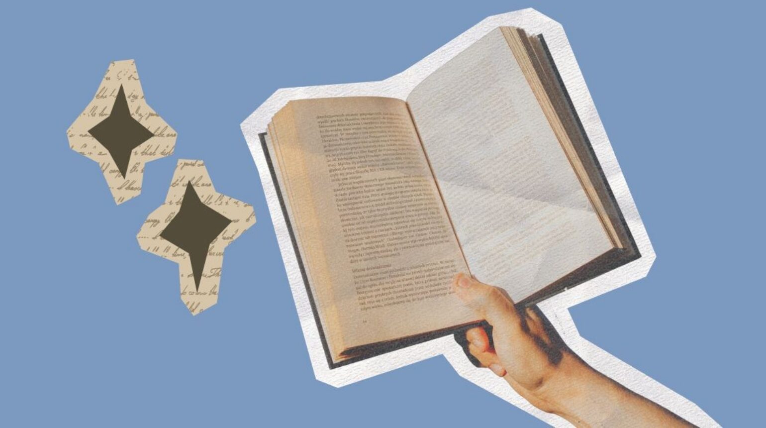 Iemand houd een boek vast
